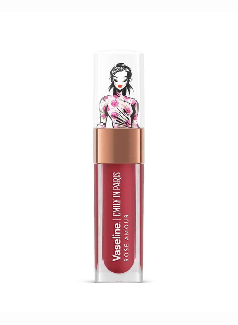Vaseline Emily in Paris Limited Edition Tinted Lip Oil - Rose Amour 4.6ml - Image 1